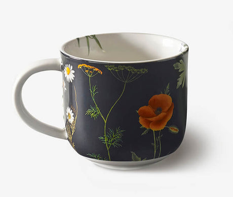 Kew Gardens Wild Floral Navy Mug
