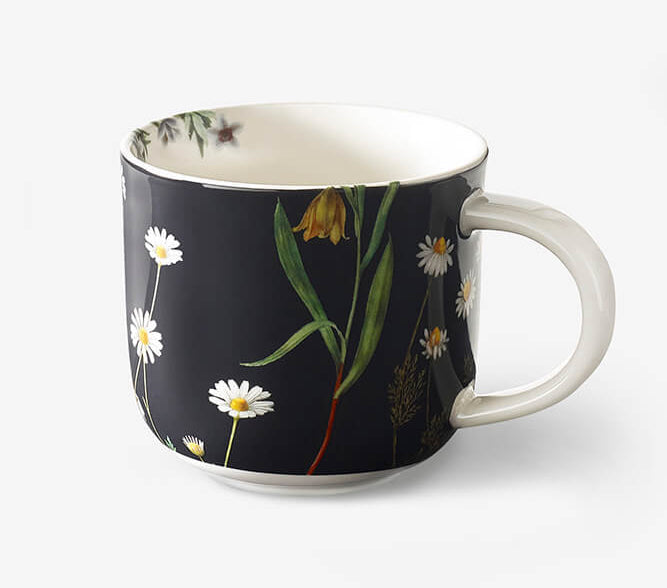 Kew Gardens Wild Floral Navy Mug