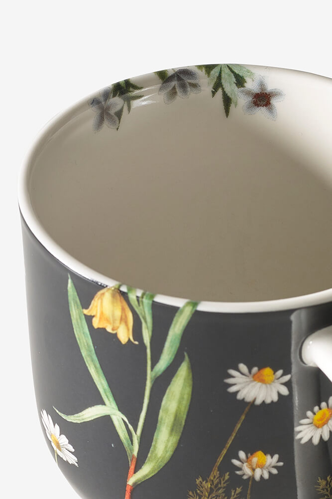 Kew Gardens Wild Floral Navy Mug