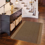 Washable Bordered Beige Rug  | 116B