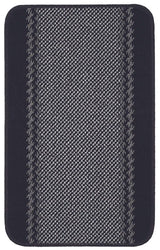 Washable Bordered Black Rug 116BL by The Rugs