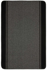Washable Bordered Black Rug 116BL by The Rugs