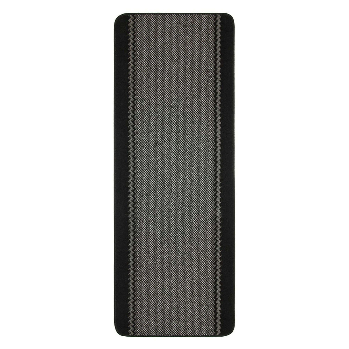 Washable Bordered Black Rug 116BL by The Rugs