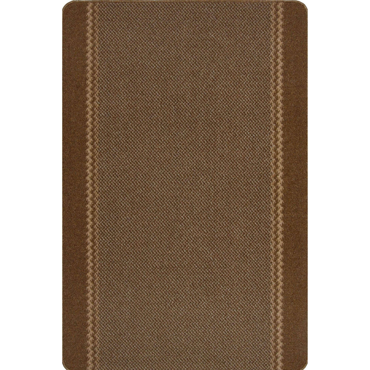 Washable Bordered Brown Rug | 116Br