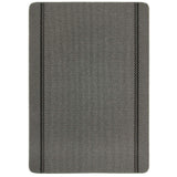 Washable Bordered Dark Grey Rug 116D | The Rugs