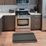 Washable Bordered Dark Grey Rug 116D | The Rugs
