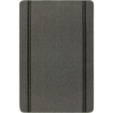 Washable Bordered Dark Grey Rug 116D | The Rugs