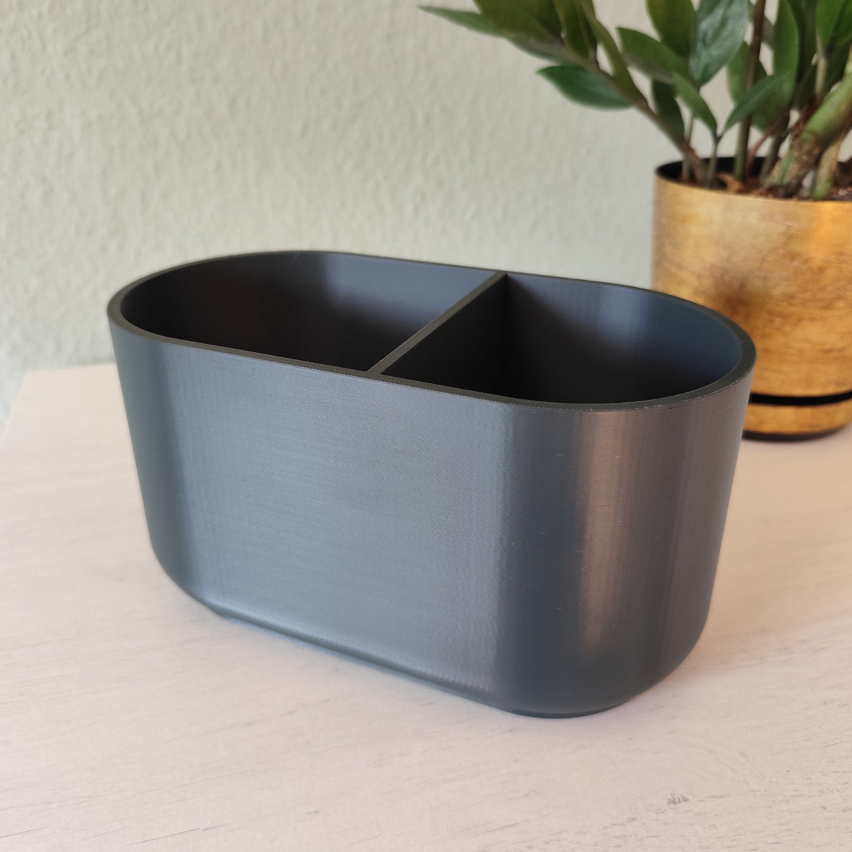 Filamora Studios Modern Dual Compartment Kitchen Utensil Holder