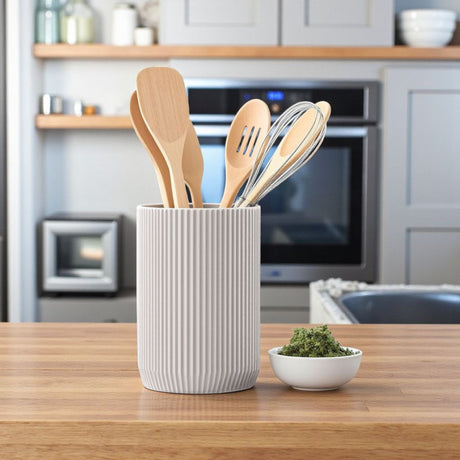 Filamora Studios Modern Ribbed Kitchen Utensil Holder