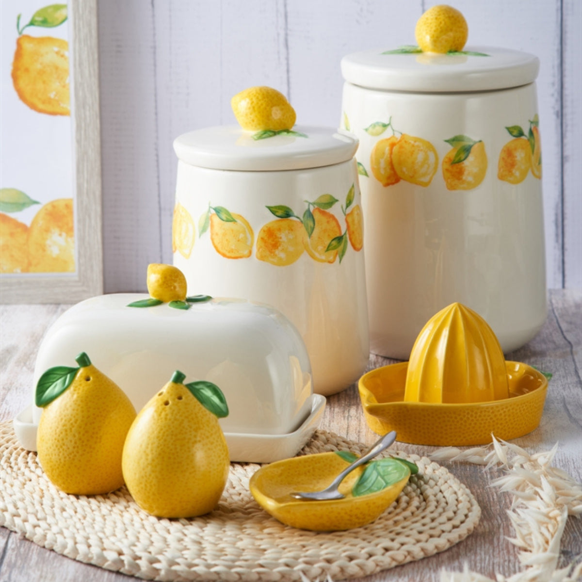 Price & Kensington Amalfi Ceramic Butter Dish With Lemon Handle