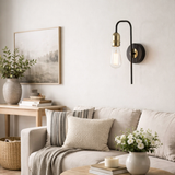 Pagazzi Oliver Black Antique Brass Wall Light
