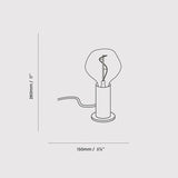 Tala Knuckle Table Lamp Walnut + Voronoi I
