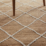 The Rugs Jute Kunu Natural Handwoven Diamond Rug