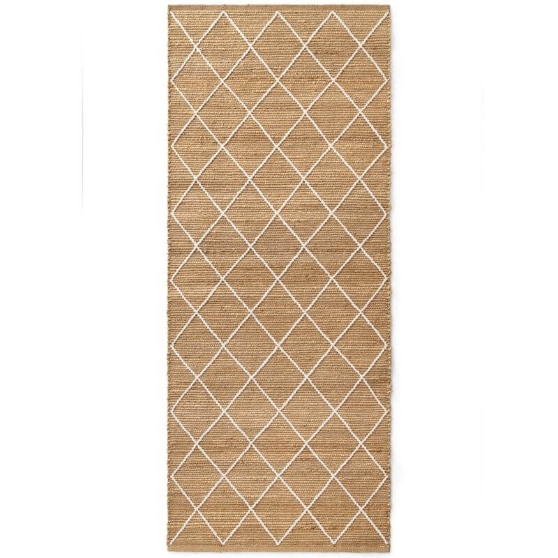 The Rugs Jute Kunu Natural Handwoven Diamond Rug