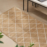 The Rugs Jute Kunu Natural Handwoven Diamond Rug