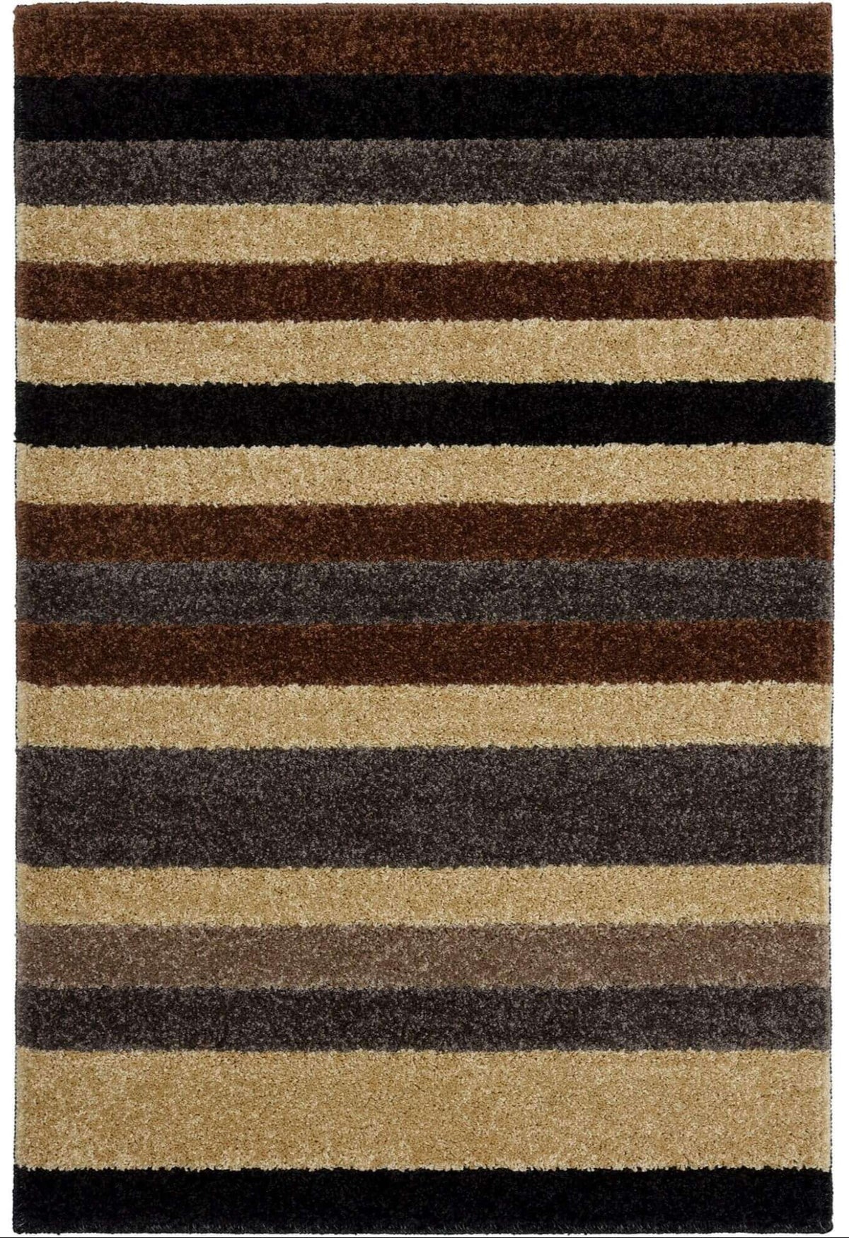 Carmel Color Rug Shop The Rugs Linea Striped Caramel Machine‑Washable & Non‑Slip Rug ...