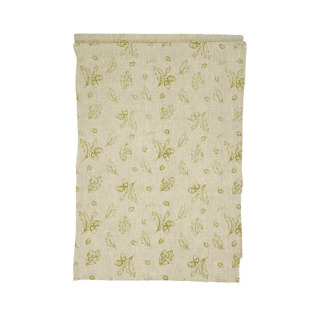 Autumn Acorns Linen Table Runner