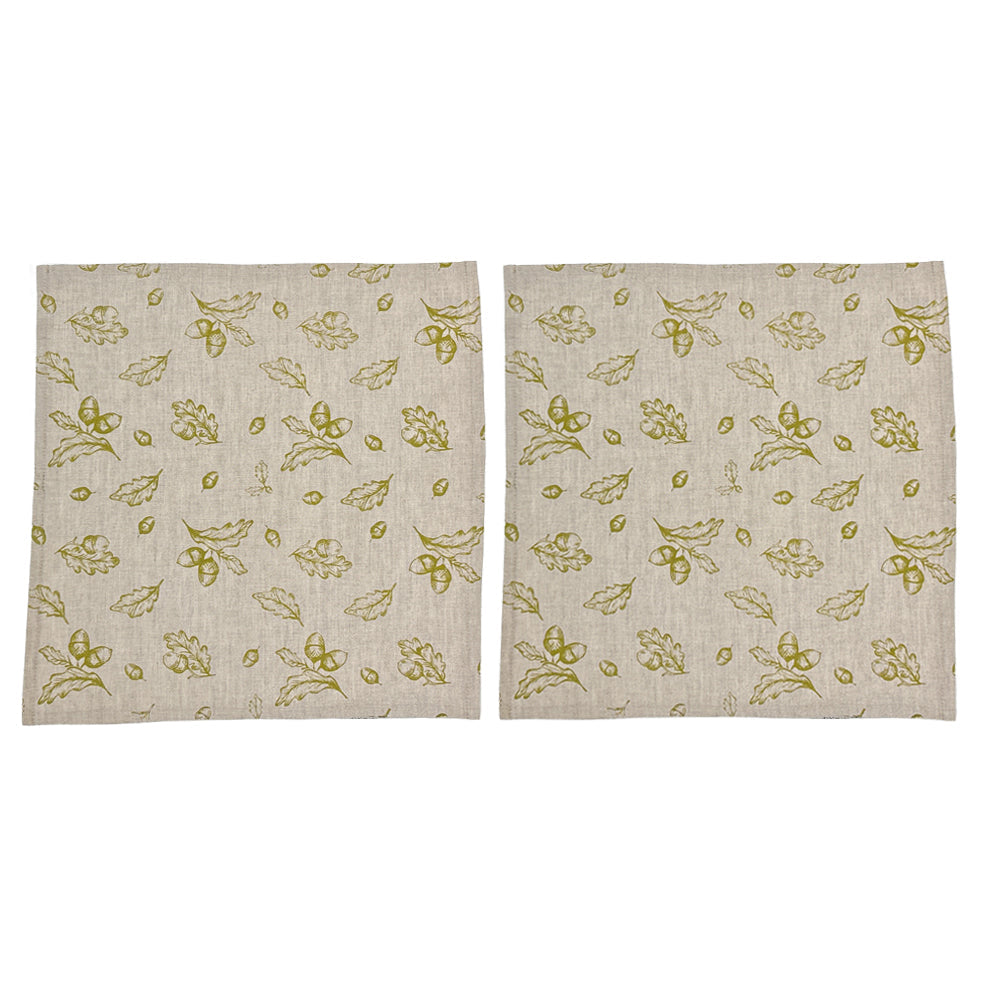 Selbrae House Autumn Acorns Linen Napkins - Set of 2