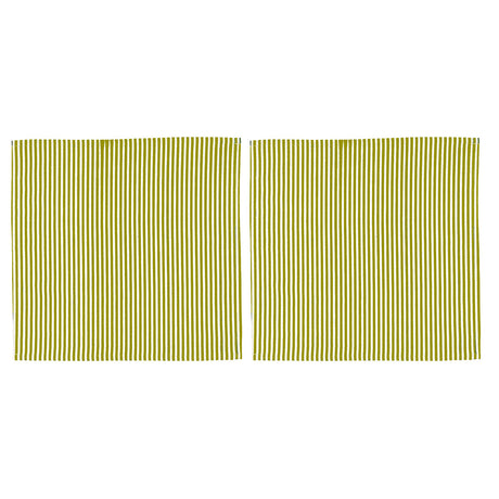 Selbrae House Green Stripe Linen Napkins - Set of 2