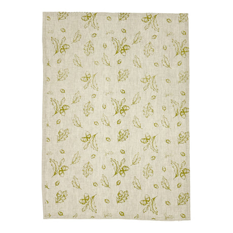 Selbrae House Autumn Acorns Linen Tea Towel