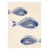 Selbrae House Fish Repeat Linen Tea Towel