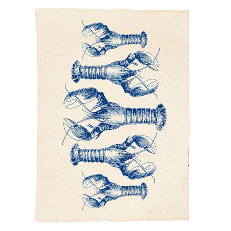 Selbrae House Lobster Repeat Linen Tea Towel