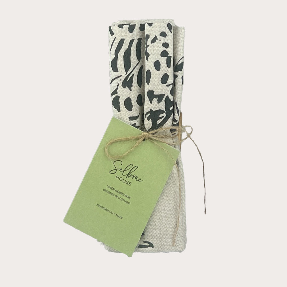 Selbrae House Pheasant Side Profile Linen Tea Towel