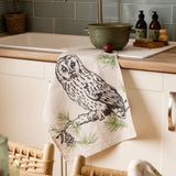 Selbrae House Tawny Owl Linen Tea Towel