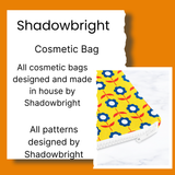 Shadowbright Handmade Dark Blue Bicycle Print Makeup Bag - 24cm x 19cm