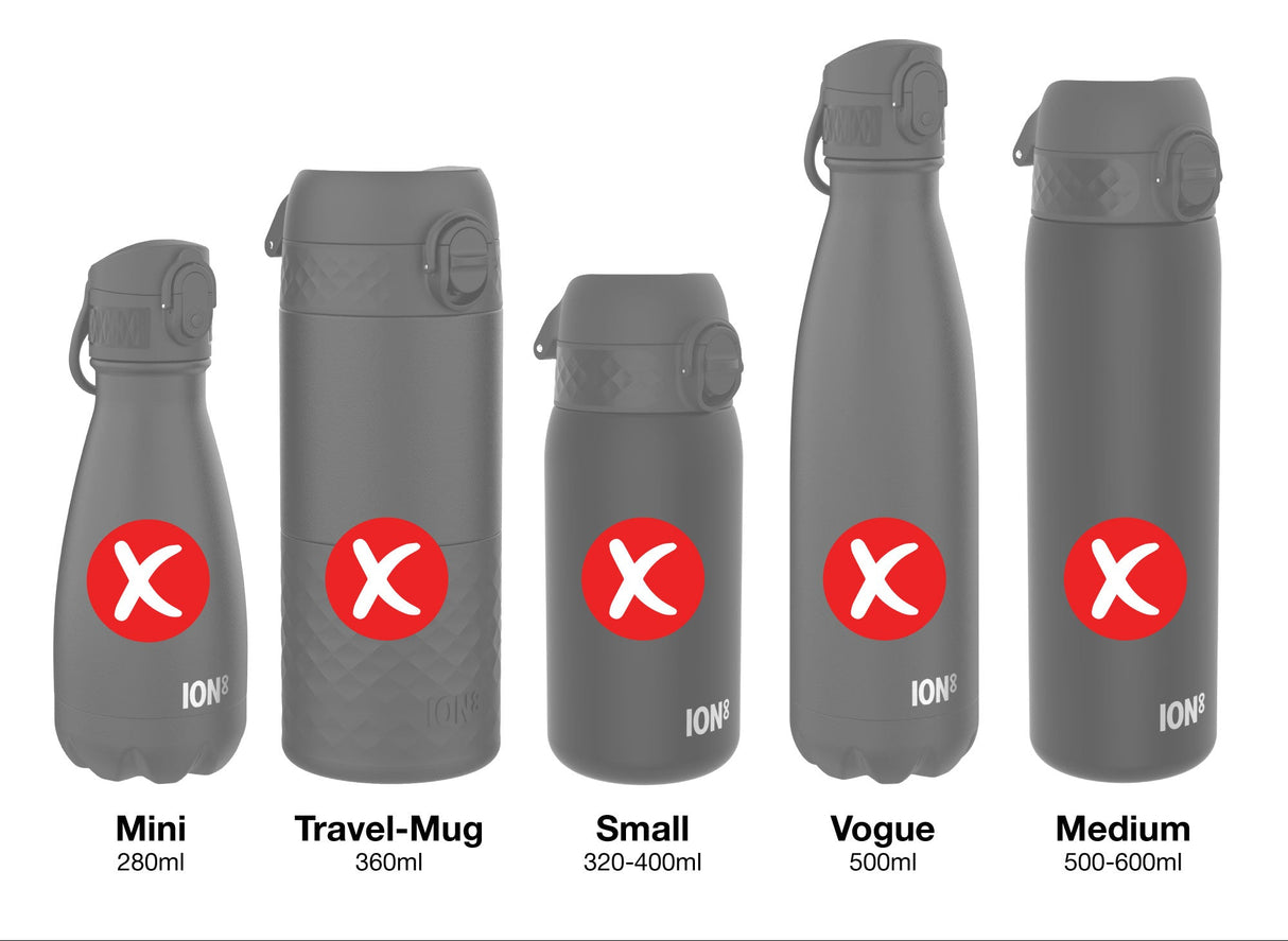 ION8 Leak Proof Water Bottle Replacement Lid, Grey, Large