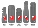 ION8 Leak Proof Water Bottle Replacement Lid, Grey, Large