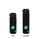 ION8 Leak Proof Water Bottle Replacement Lid, Black, Large / X-Large