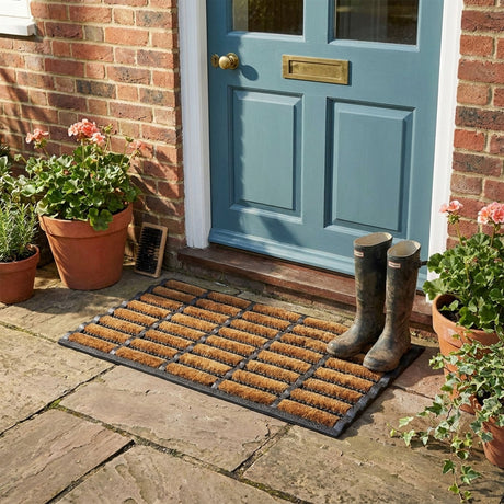Nicoman Rubber and Coir Scraper Door Mat - 75cm X 45cm