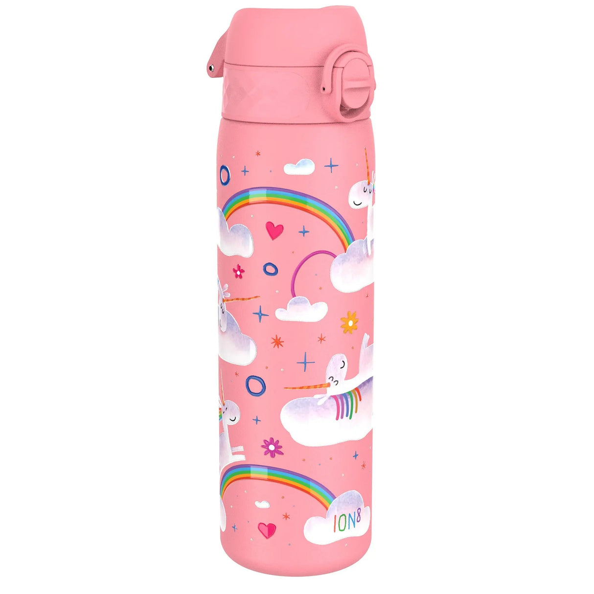 ION8 Leak Proof Slim Thermal Steel Water Bottle, Insulated, Unicorn, 500ml (17oz)