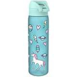 ION8 Leak Proof Slim Water Bottle, Recyclon, Planet Unicorns, 500ml (18oz)