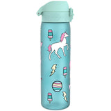 ION8 Leak Proof Slim Water Bottle, Recyclon, Planet Unicorns, 500ml (18oz)
