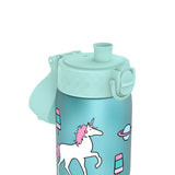 ION8 Leak Proof Slim Water Bottle, Recyclon, Planet Unicorns, 500ml (18oz)