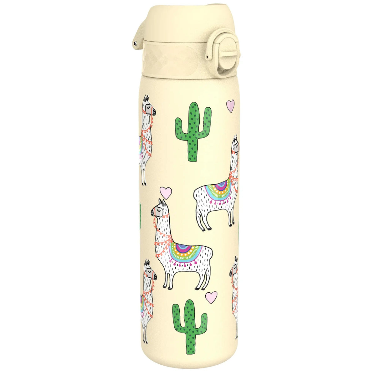 ION8 Leak Proof Slim Water Bottle, Stainless Steel, Llamas, 600ml (20oz)