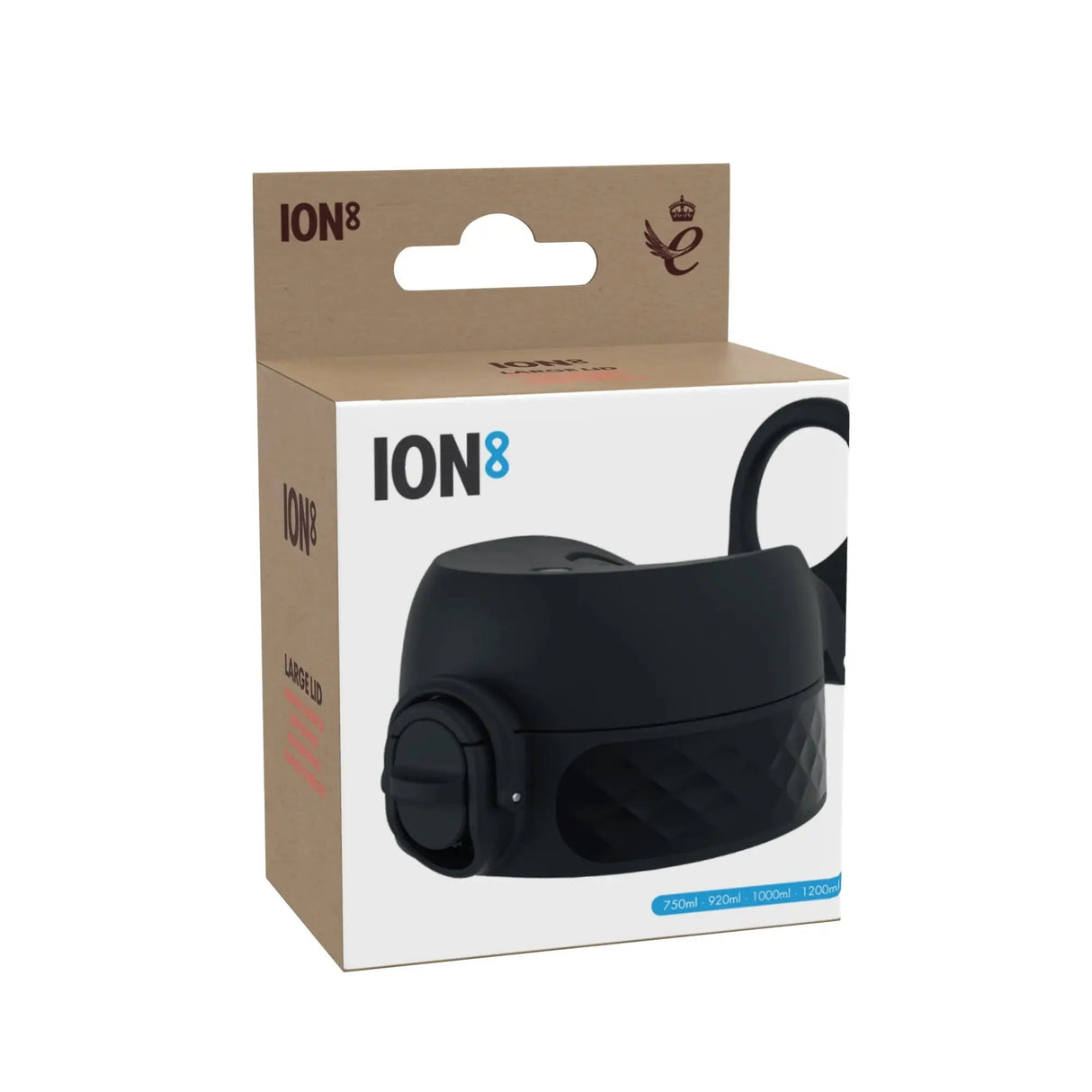 ION8 Leak Proof Water Bottle Replacement Lid, Black, Large / X-Large