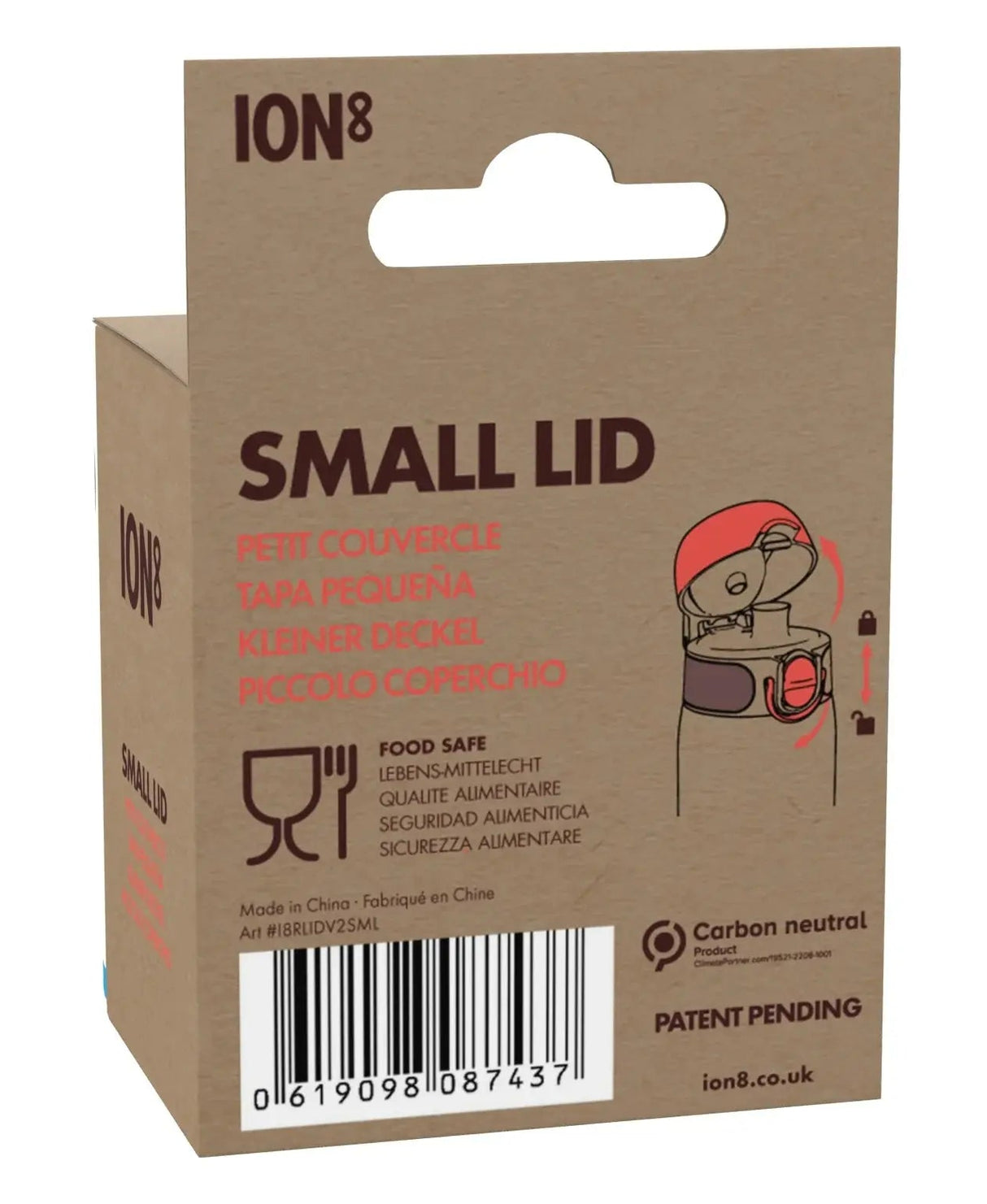 ION8 Leak Proof Water Bottle Replacement Lid, Black, Small / Medium