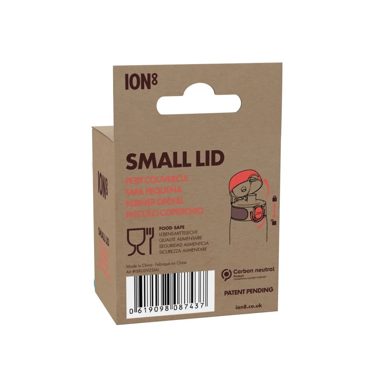 ION8 Leak Proof Water Bottle Replacement Lid, Black, Small / Medium