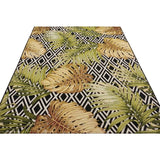 Indoor Outdoor Leaves Weather‑Resistant Patio & Garden Rug