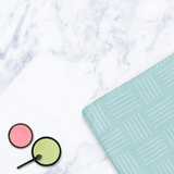 Shadowbright Handmade Light Blue Lines Cosmetic Bag – Zip Pouch, 24 x 19cm