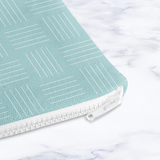 Shadowbright Handmade Light Blue Lines Cosmetic Bag – Zip Pouch, 24 x 19cm