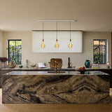 Tala Linear Triple Pendant in Brass