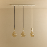 Tala Linear Triple Pendant in Brass with Voronoi II