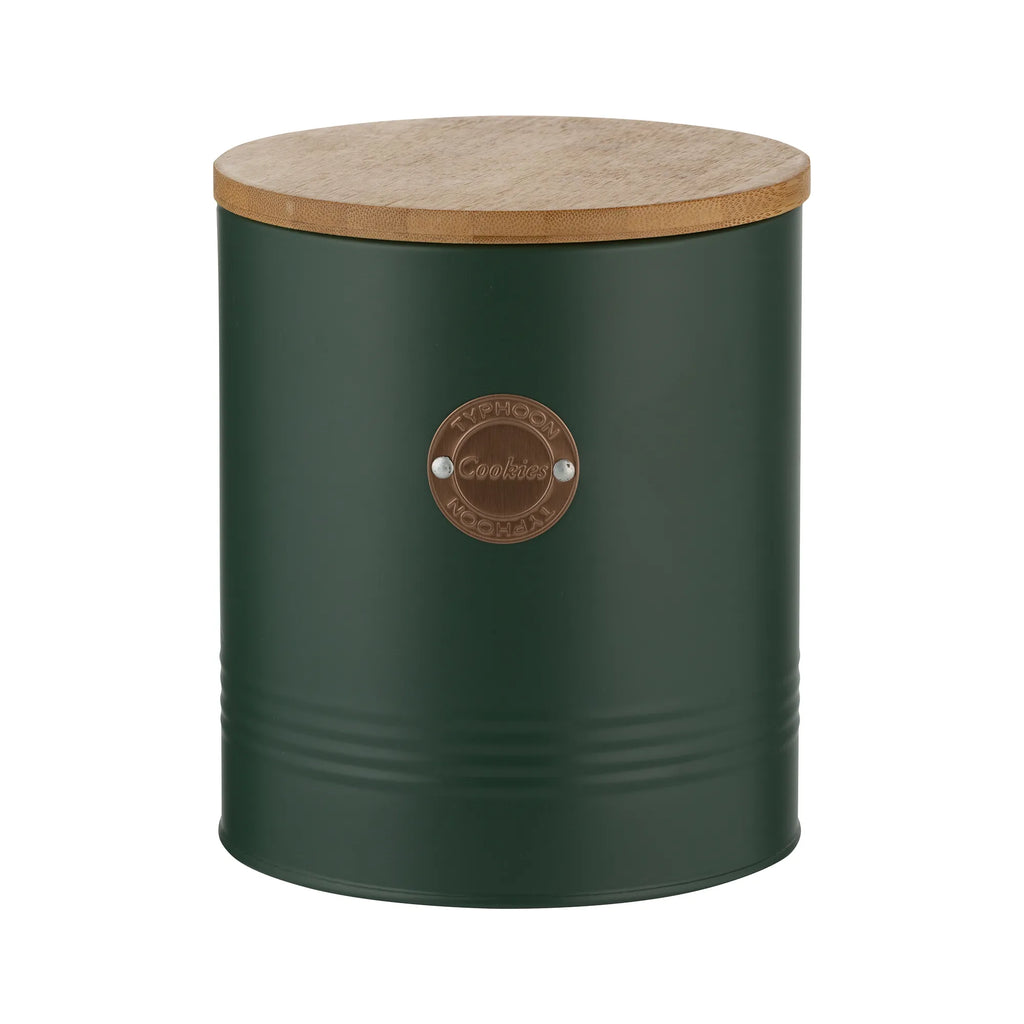 Typhoon Living Green Cookie Jar With Bamboo Lid, 3.4 Litres