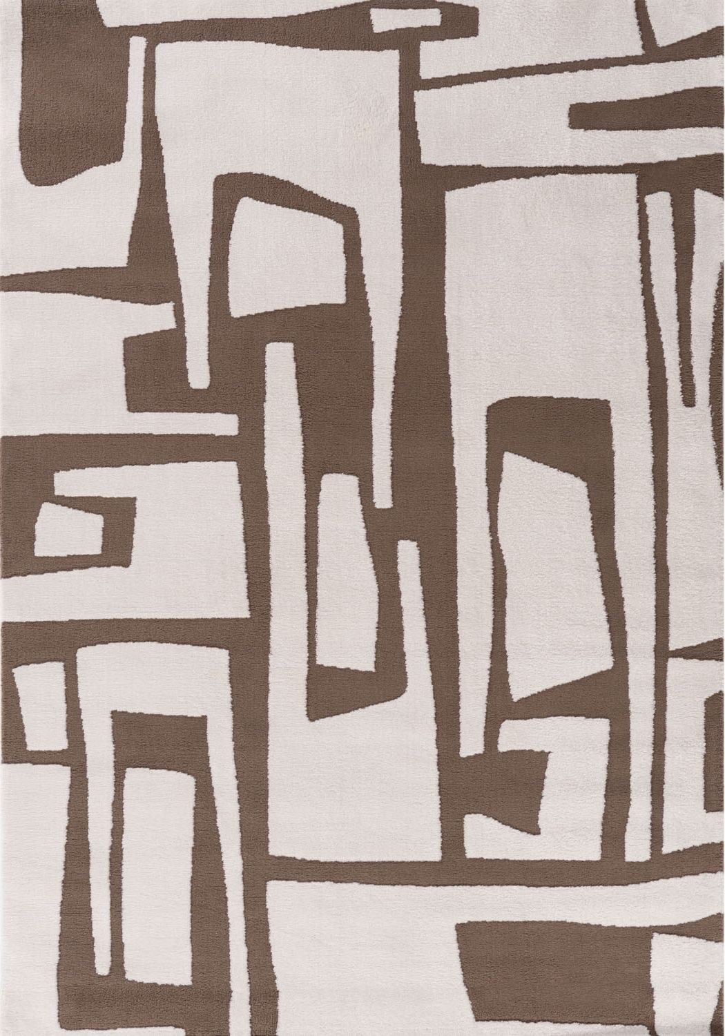 The Rugs Loft Abstract Brown Rug