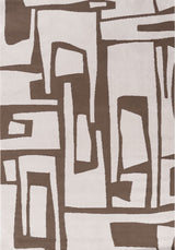 The Rugs Loft Abstract Brown Rug