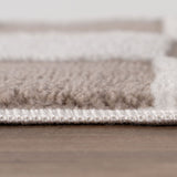 The Rugs Loft Checkerboard Beige Rug
